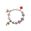 Cross-border rainbow-colored blue bracelet DIY handmade jewelry accessories Colorful beaded cartoon children's bracelet birthday gift Item Picture